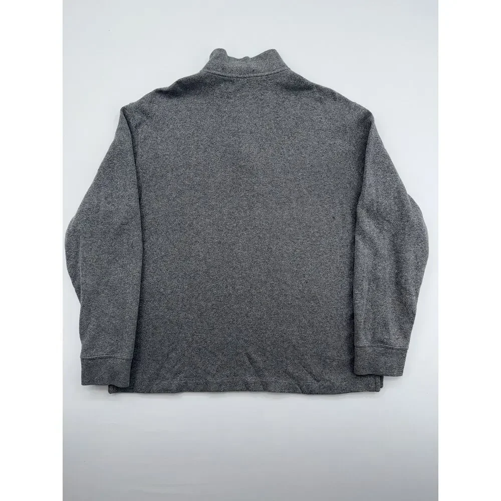Polo Ralph Lauren Sweater Mens Large 1/4 Zip Dark Heather Gray Pullover Preppy